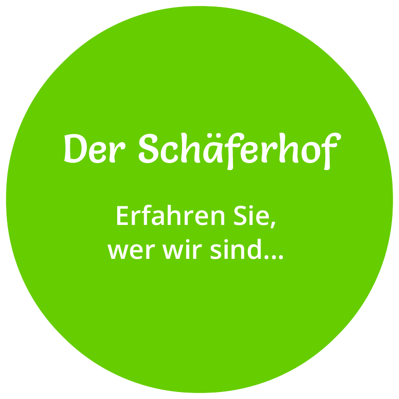 Hellgrüner Button mit LinK: Der Schäferhof - Erfahren Sie, wer wir sind…